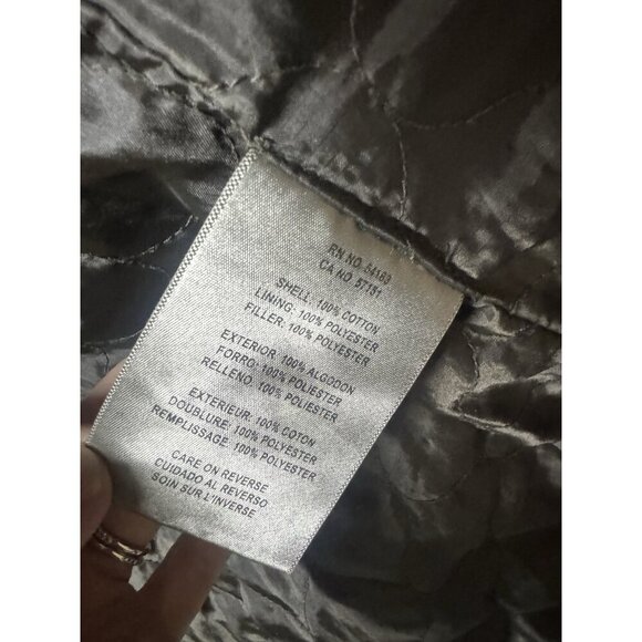 Levi Strauss Co Jacket Womens XS Military Green Canvas Work Core Quilted Hooded - Picture 8 of 9